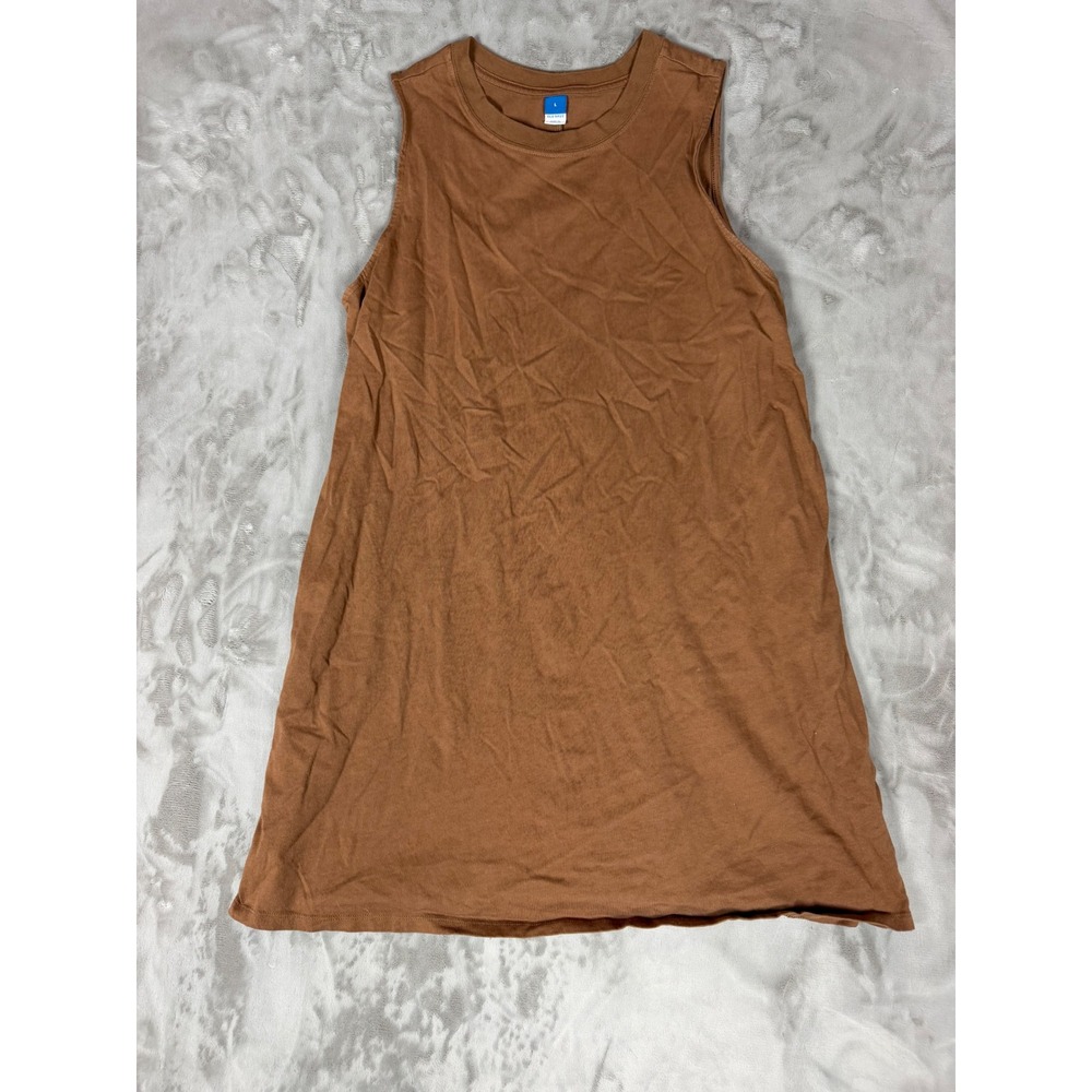 Old Navy Womens Brown Sleeveless Crew Neck Jersey Knit Mini A-Line Dress Large